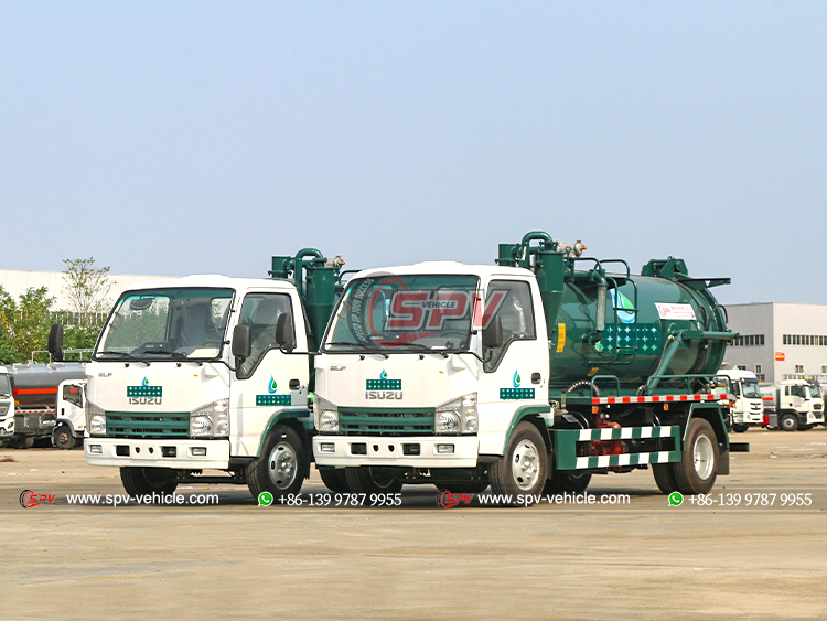 ISUZU 4,000 Litres  Sewage Vacuum Truck - Front Left Side